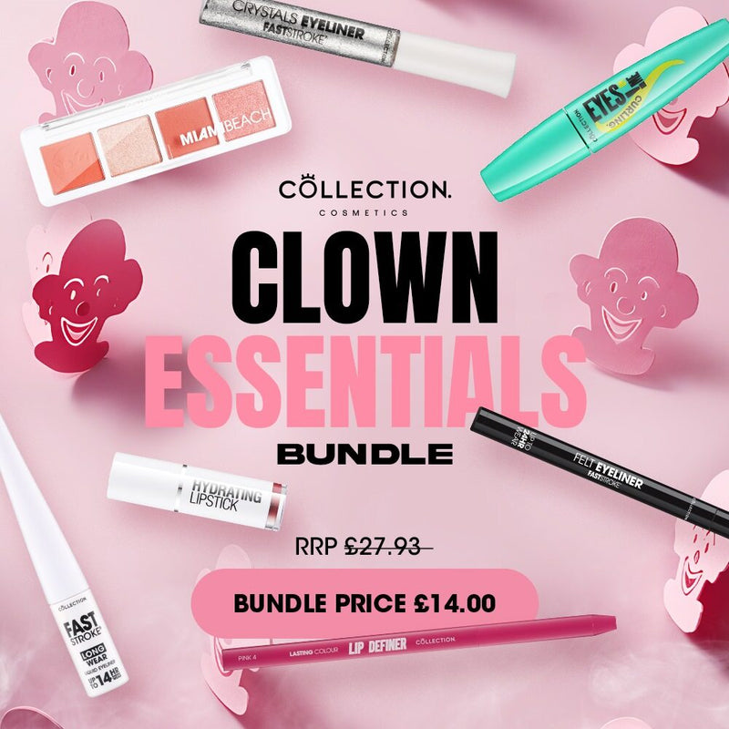 Halloween Pink Clown-Makeup Bundle